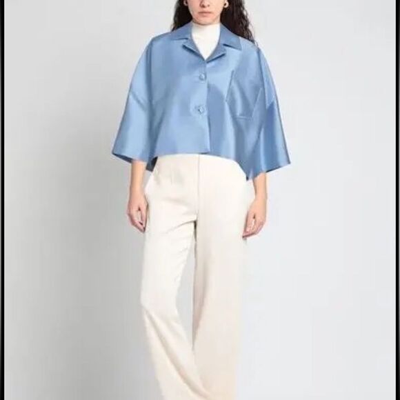 DICE KAYEK Suit Jacket Sky Polyester, Silk - Blue size Large NWT $1032 - Picture 5 of 7